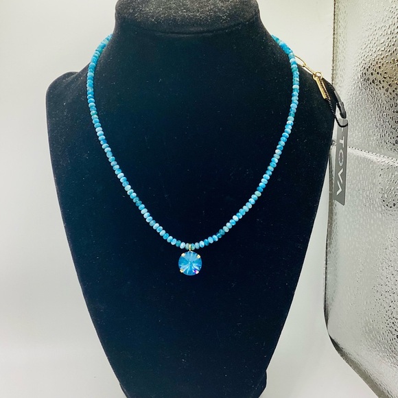 Tova Paige Necklace in Fairy Dust Teal Ignite - Picture 6 of 6